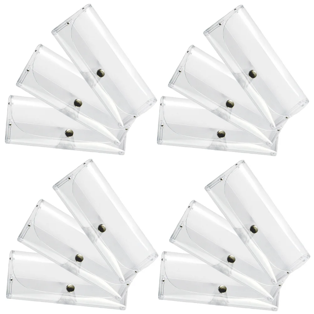 

12Pcs Slim Eyeglass Case Hard Protective Cover for Glasses and Sunglasses Shockproof Travel Friendly Small Size Convenient Carry