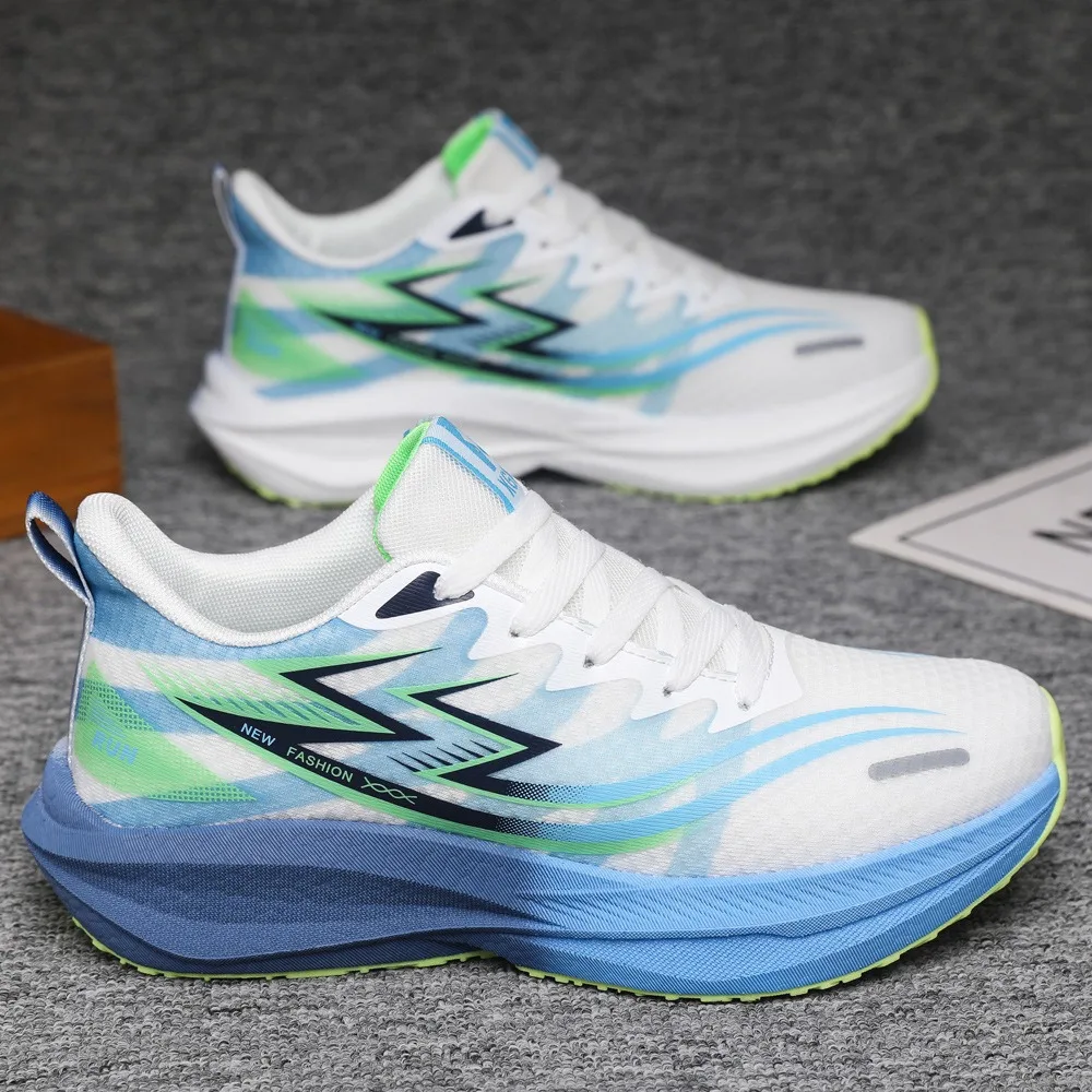 2025 New Carbon Plate Shoes Sports Shoes Unisex Casual Shoes Physical Education Students' Shoes Fly-Knit Running Shoes