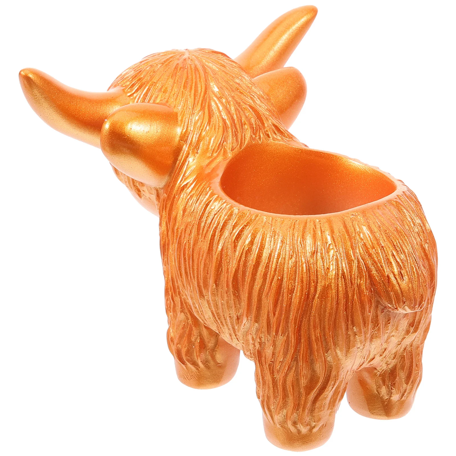 الراتنج زارع البقرة وعاء عصاري المرتفعات البقرة الزهور الزخرفية للمنزل حديقة داخلي في الهواء الطلق زراعة الحاويات #4