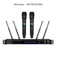 Professional 2 Channel UHF True Diversity Wireless Microphone System for Stage Performance
