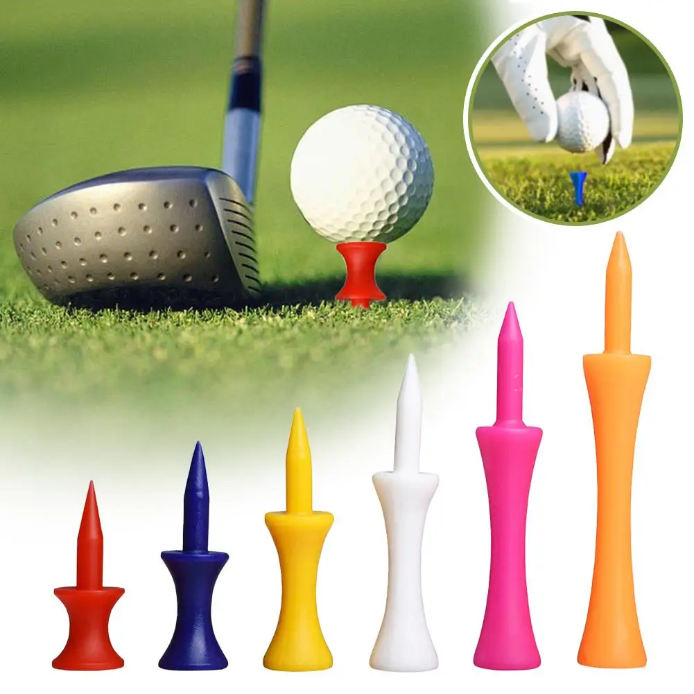 Plástico colorido Golf Tee,Step Down Graduado Castelo Tee, Controle de altura, Golf Acessórios, E5R8, 20pcs