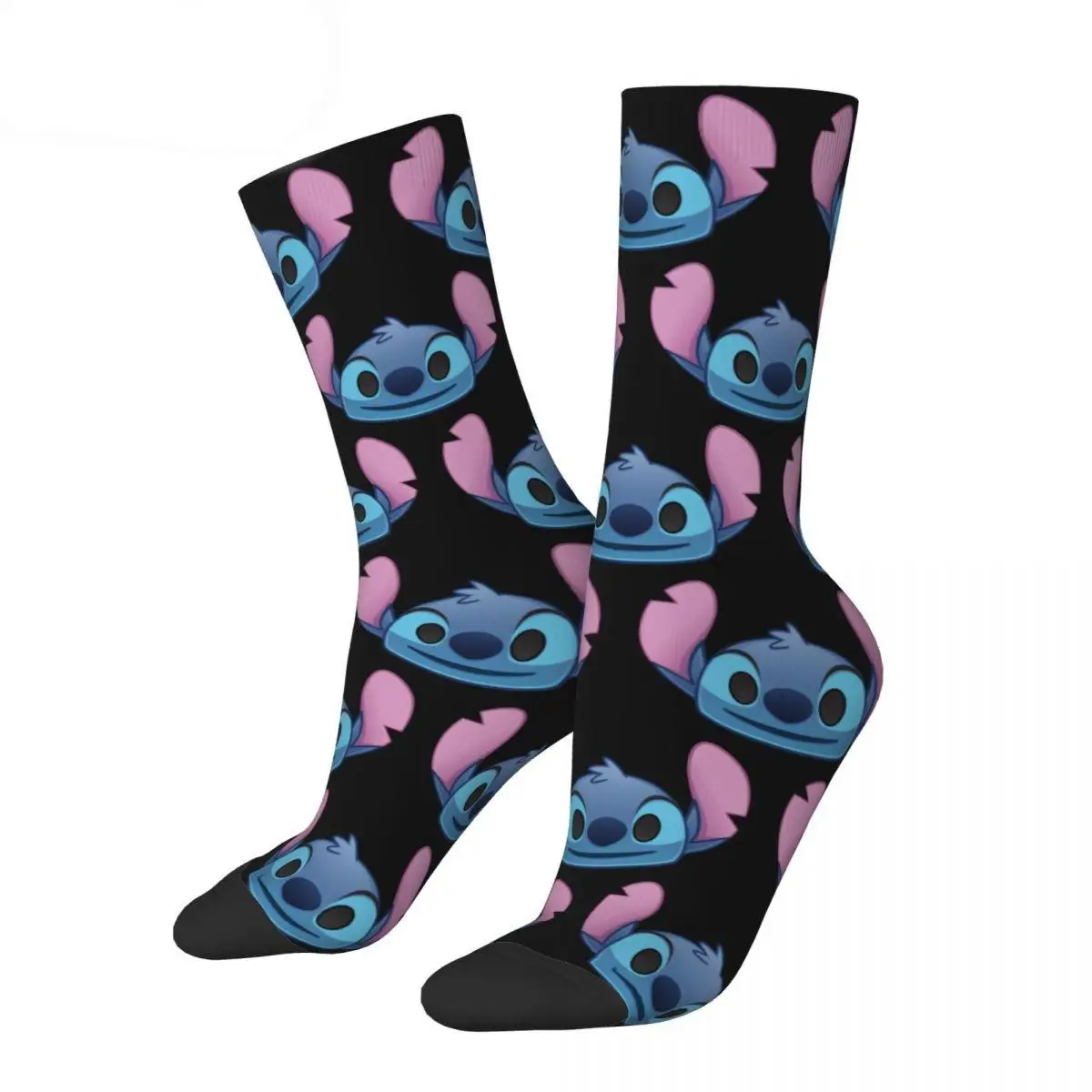 Happy Funny Men's Socks Novelty New Lilo & Stitch Sock Cartoon Skateboard Women's Socks Spring Summer Autumn Winter