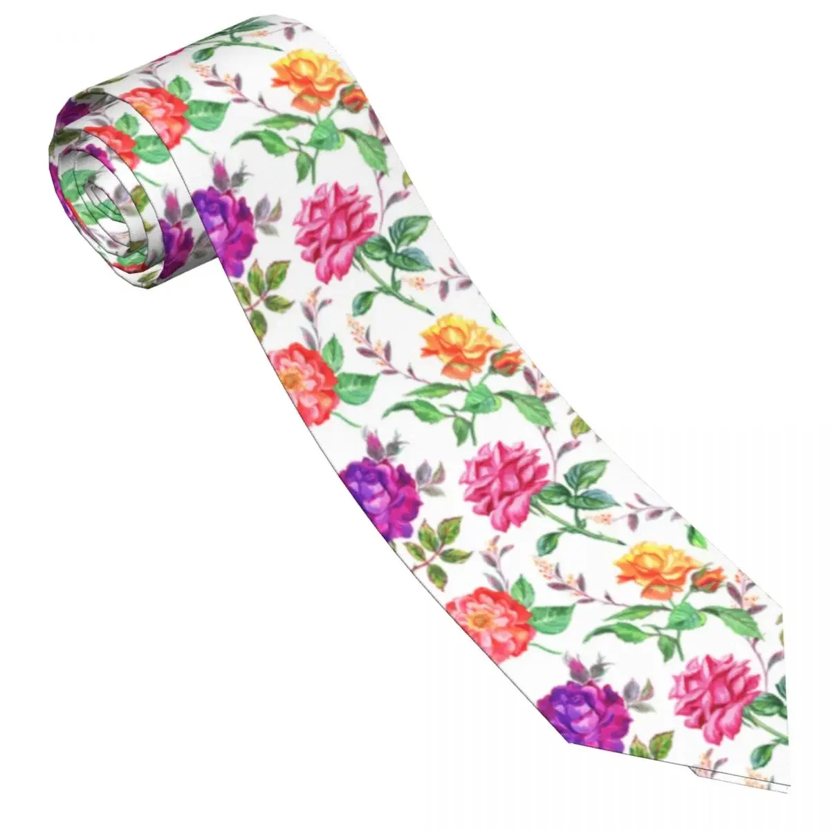 

Roses Tie Flowers Fashion Leisure Neck Ties Elegant Neck Tie For Male Custom DIY Collar Tie Necktie Birthday Gift