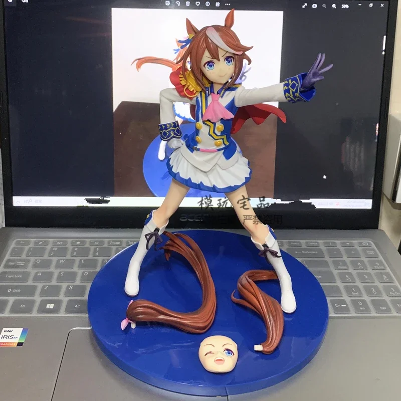 Pretty Derby Tokai Teio Figure 20cm Changeable Face Anime Peripheral Model Collection Pvc Statue Display Gift Toy for Children