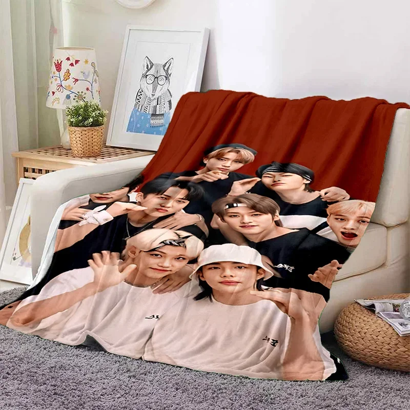 Corea Kpop Stray Kids 3D Singer morbida coperta di flanella per letti camera da letto divano Picnic, coperta per copertura all\'aperto regalo per il