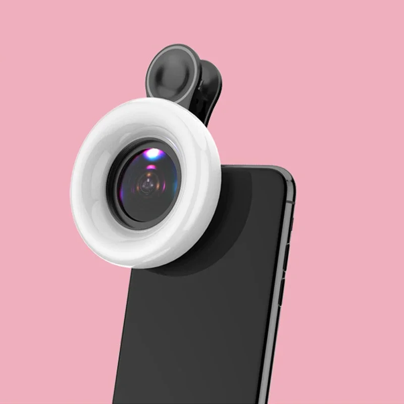 15x Phone Macro Lens Pro Lens Kit for IPhone and Android Macro Lens with LED Light Shooting Eyelash Manicure Contact Makeup
