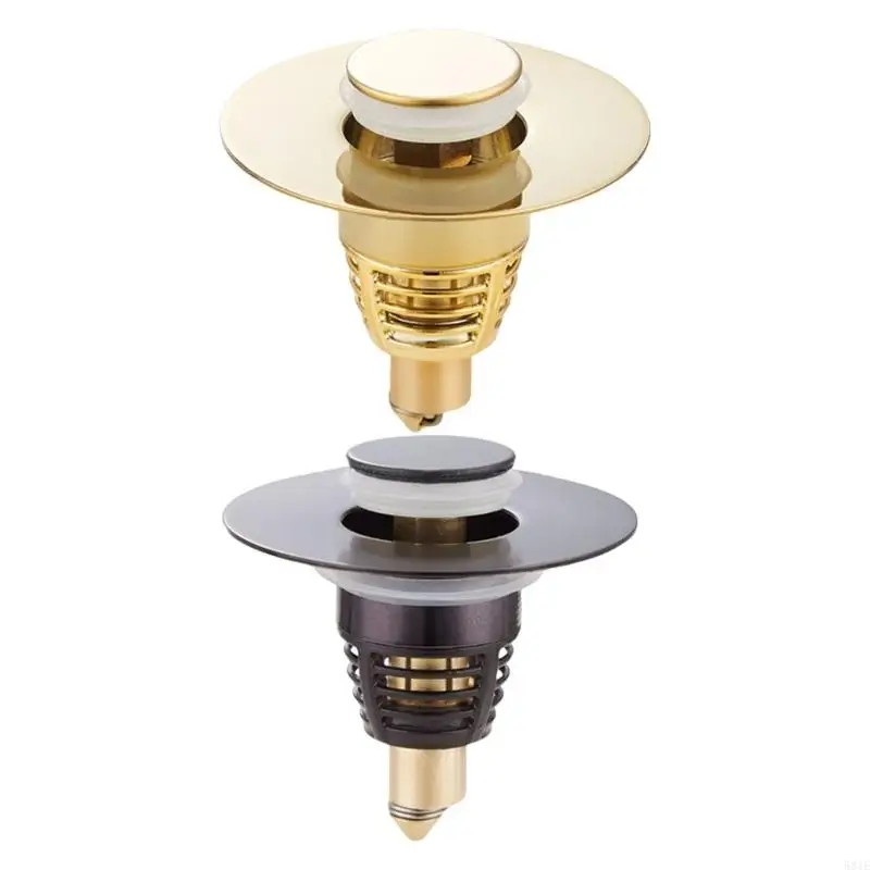 

581E Practical Sink Plug Drain Strainer Accessory for Bathroom Sinks Chromes Finish