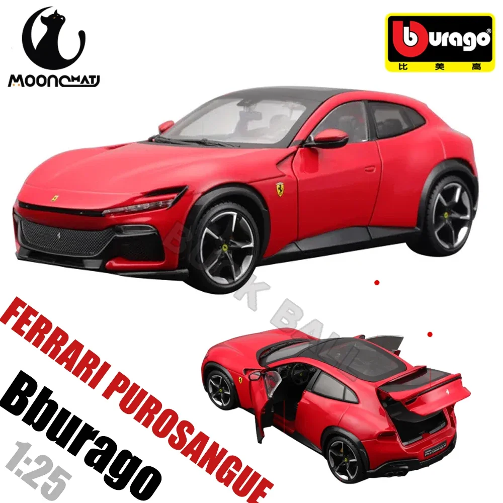 1:25 Bburago Ferrari PUROSANGUE SUV Cars Model Diecast Alloy Sportcars Car Model Formula Racing Toy Birthday Gifts Collection