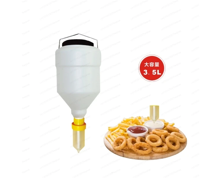 Large Diameter Hanging Sauce Squeeze Bottle Sauce Bucket Large Capacity Honey Ketchup Salad Sauce Squeeze Bottle Fun Stall