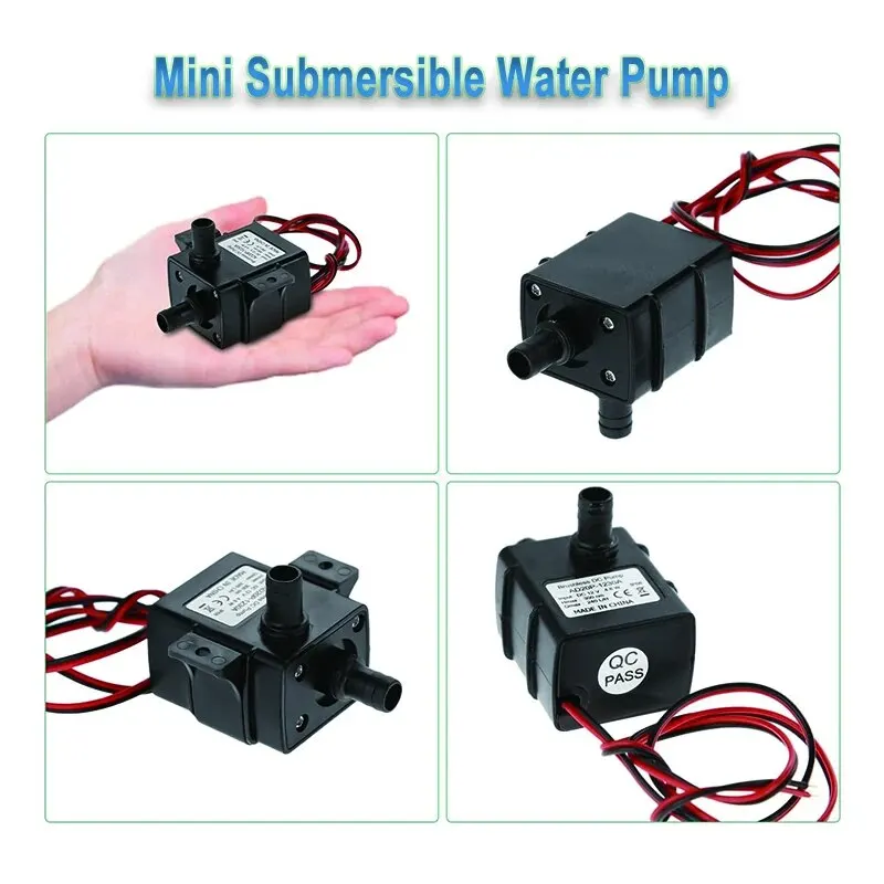 240L/H Water Pump DC 12V Brushless Motor Circulation Submersible Pump Water Suitable For Aquariums Fish Tanks Ponds Fountains