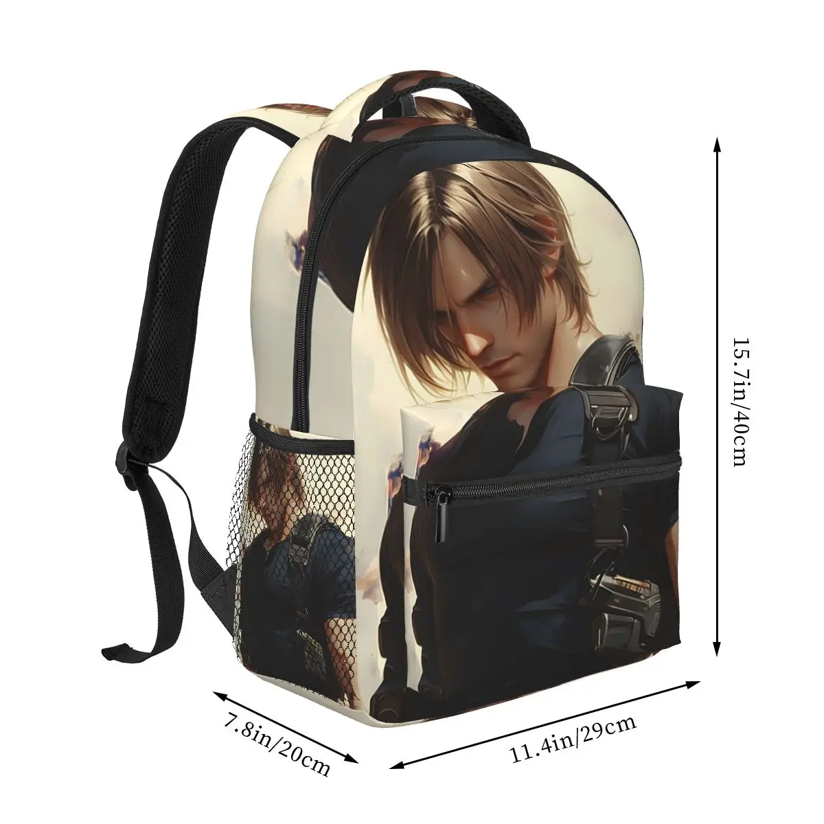 Resident Evils Leon Kennedy Game Backpack Hot Sale Daypack Large Capacity Kids BookBag School Bag Shoulder Bags for Men Women