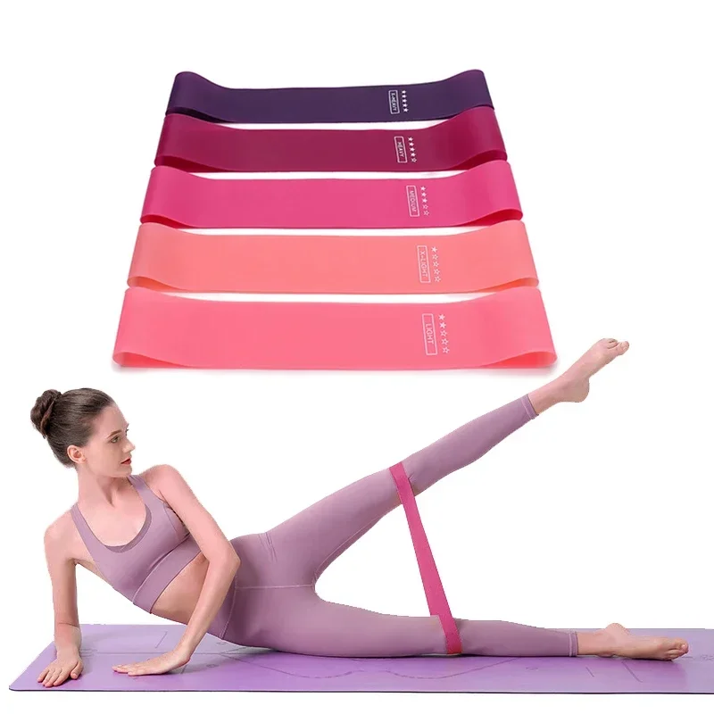 1pc Portable Fitness Workout Equipment Rubber Resistance Bands Yoga Gym Elastic Gum Strength, Pilates,  Women Weight Sports image 2