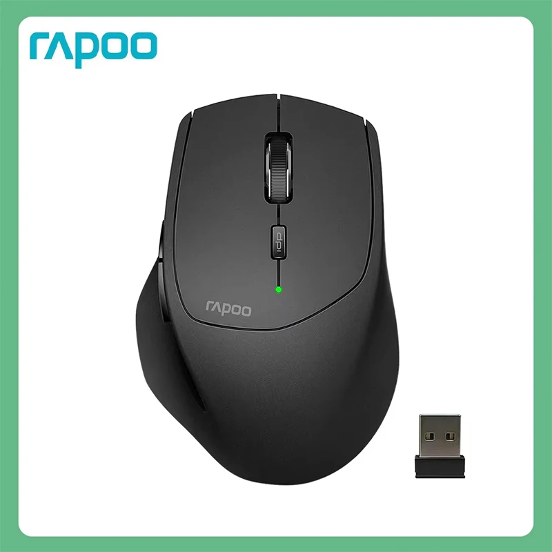 

Original RAPOO MT550 Multi-mode Wireless Mouse Connect Up to 4 Devices 1600 DPI Ergonomic Bluetooth Mouse 12 Month Long Battery