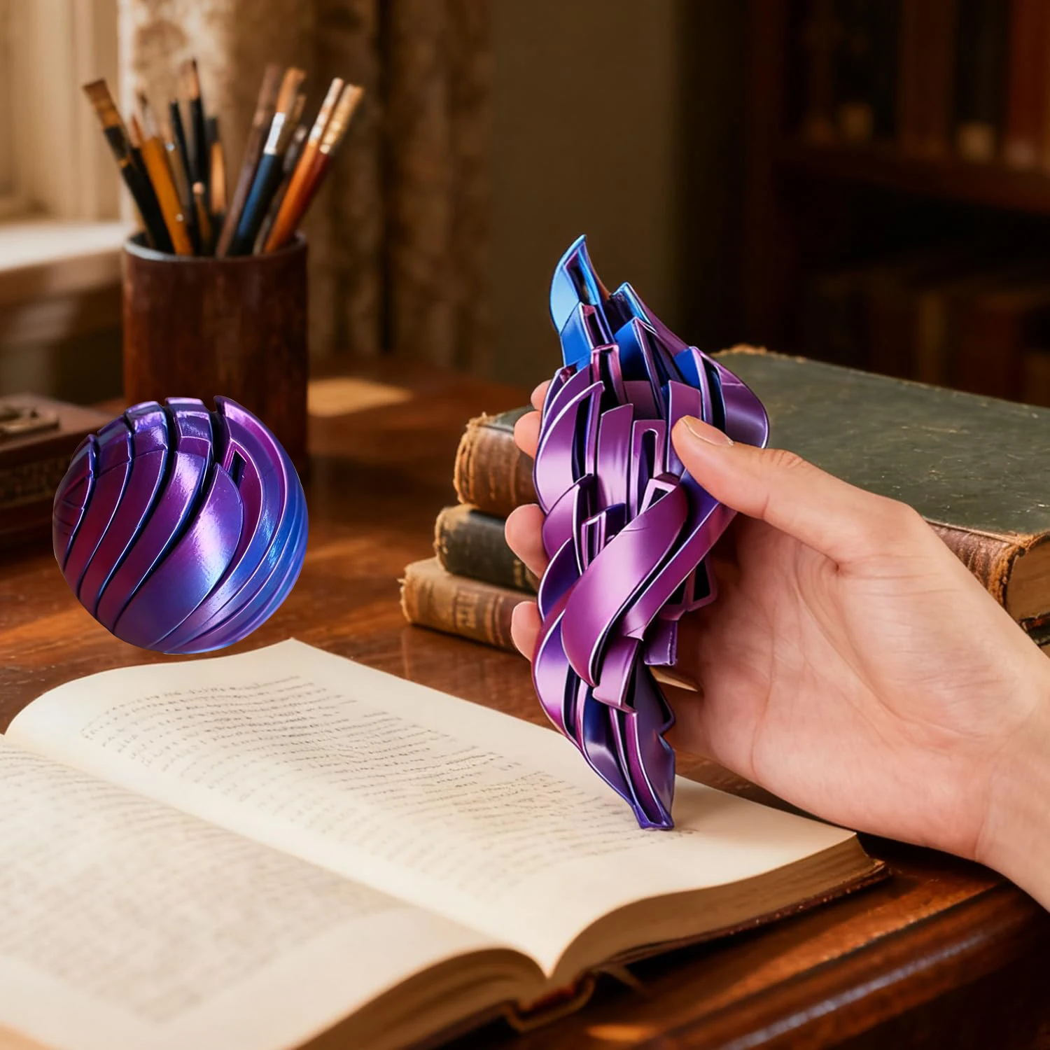 الإبداعية دوامة الفن الكرة ديكور المنزل زخرفة، التدرج 3D طباعة سطح المكتب الديكور المجال #1