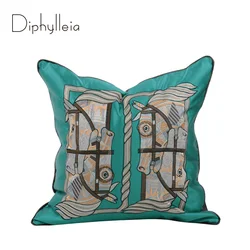 Diphylleia H Style Horse Head Heavy Embroidery Cushion Cover Luxury Decorative Pillow Case 50x50cm For Beverly Hills Villa Hotel