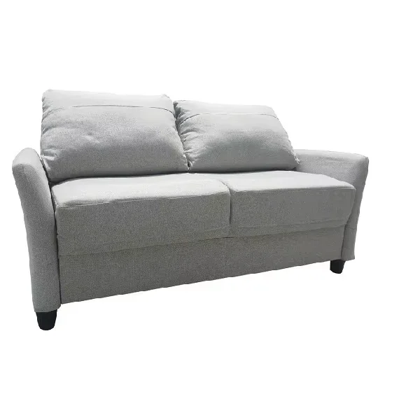 

Modern Luxury Design High Resilience Foam and 100% Polyester Fabric Living Room Two Seat Sofa with Wooden Leg Base for Home