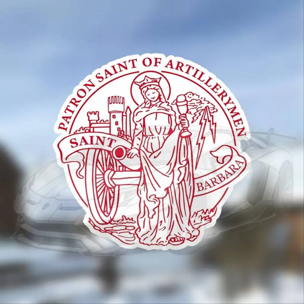 Saint Patron Of Artillerymen Vinyl Window & Bumper Sticker Decal For Vehicles Walls Boats Waterproof Stickers For Decorating Car