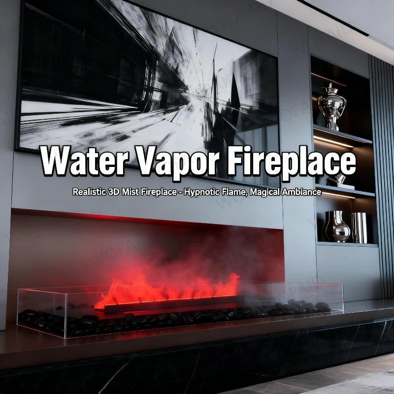 مدفأة تفتيت الماء ثلاثية الأبعاد لهب ملون صديقة للبيئة للمنزل الذكي مدفأة تبخير حديثة-تأثير لهب حقيقي ثلاثي الأبعاد بدون حرارة