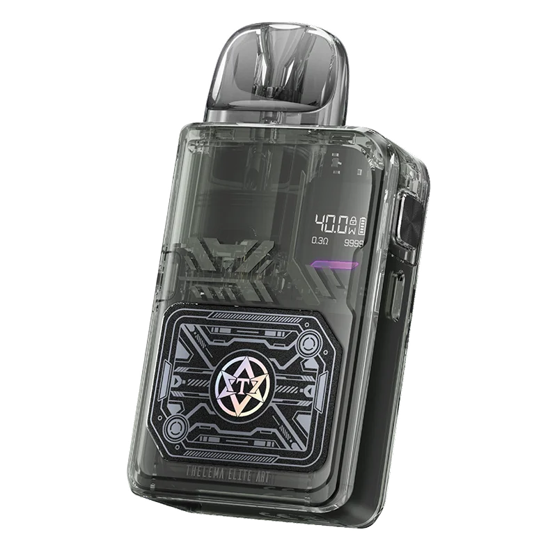 บุหรี่ไฟฟ้าที่หายไปจริง Thelema ชุด40พอดของ Elite Art 40W 1400mAh แบตเตอรี่ mtl/rdl vaping 3ml E PLUS ตลับบุหรี่ไฟฟ้า