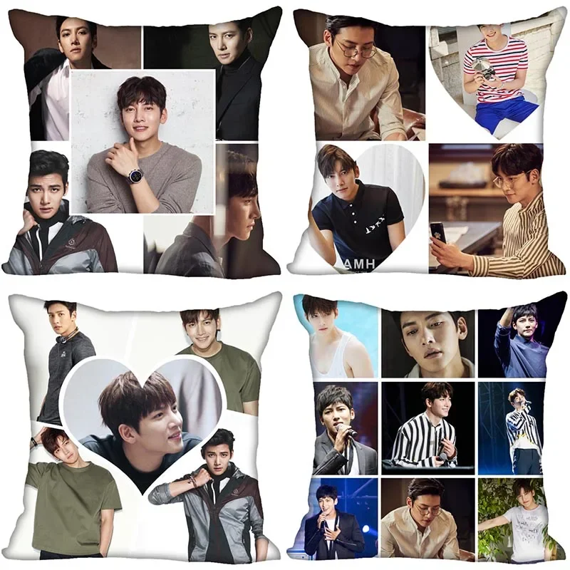 New Arrival Ji Chang Wook Kpop Pillowcase Bedroom Home Decorative Gift Pillow Cover Square Zipper Pillow Cases Satin Fabric Soft