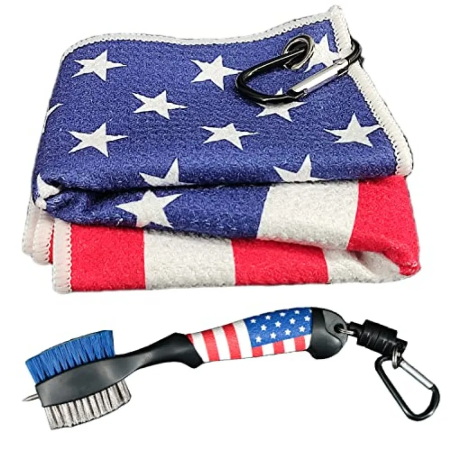 

Golf Club Amercian Flag Golf, Golf Groove Cleaner Cleaning kit, Golf Accessories Cleaner Tool with Strong Magnet Stick to Golf
