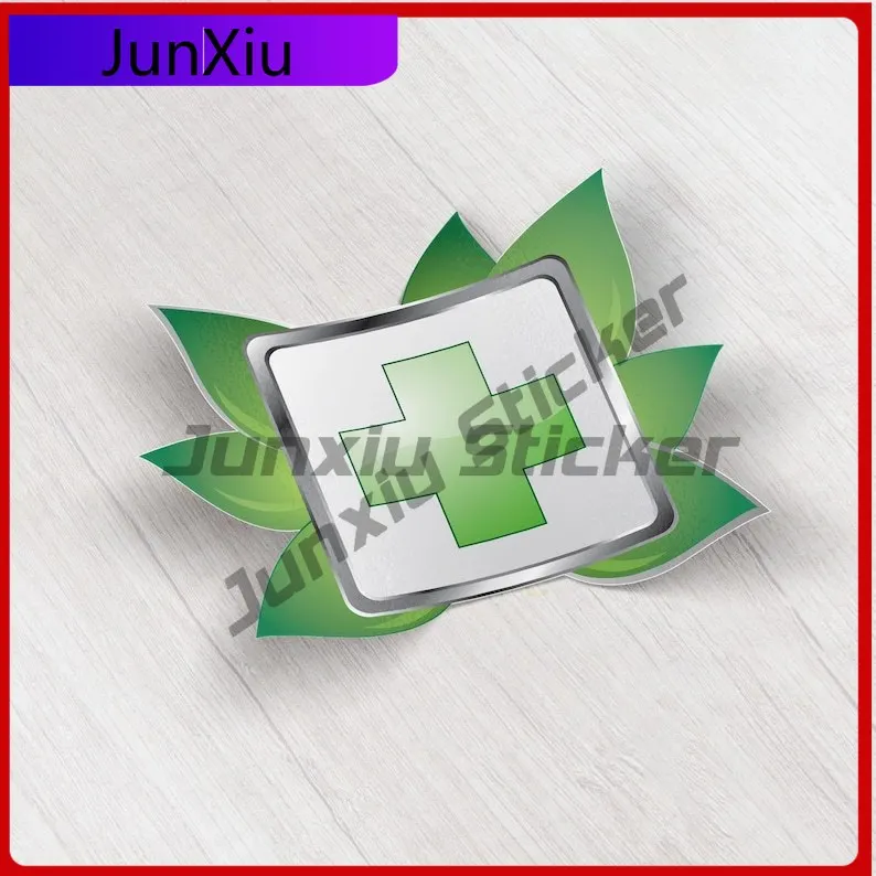 

Eco Medicine Green Sign Emblem Sign Vinyl Sticker Scratch-proof Exterior Car Bumper Camper Bodywork Laptop Decal Scratch Cover