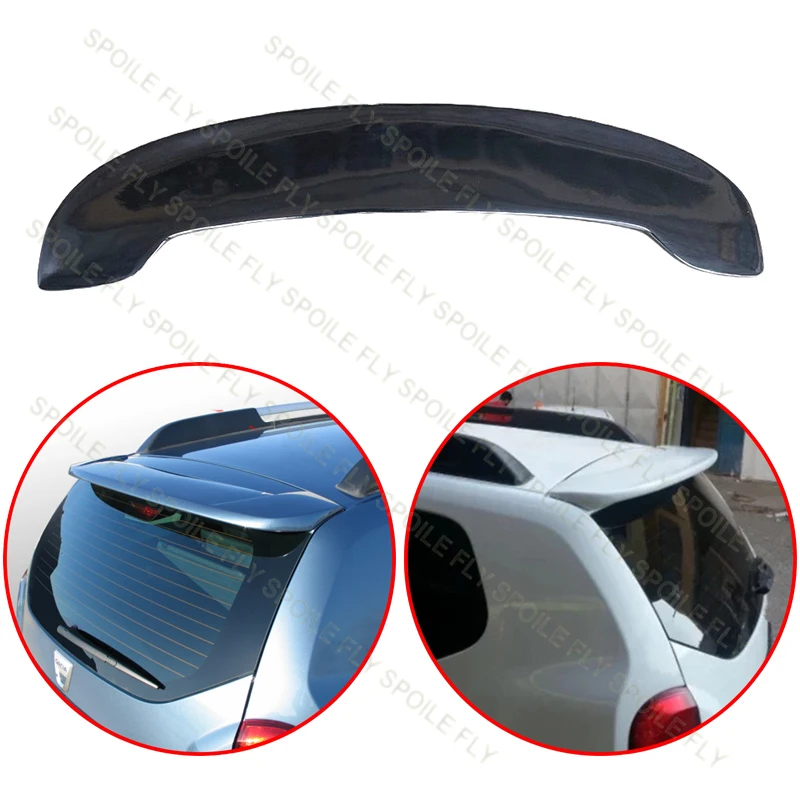 

High Quality ABS Car Rear Roof Wing Spoiler Body Kit For Dacia Duster 2009 2010 2011 2012-2017 Glossy Black Carbon Fiber Look