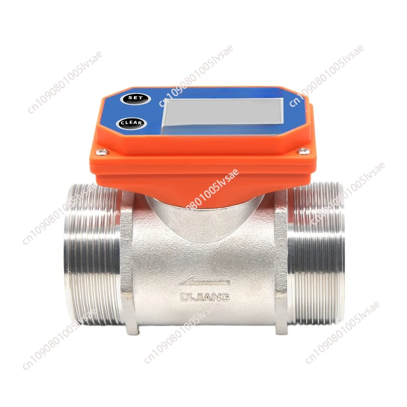 Digital Display Turbine Flow Meter LCD Electronic Flow Meter Thread Flow Sensor Water for Farm/garden Irrigation DN15/20/25/50