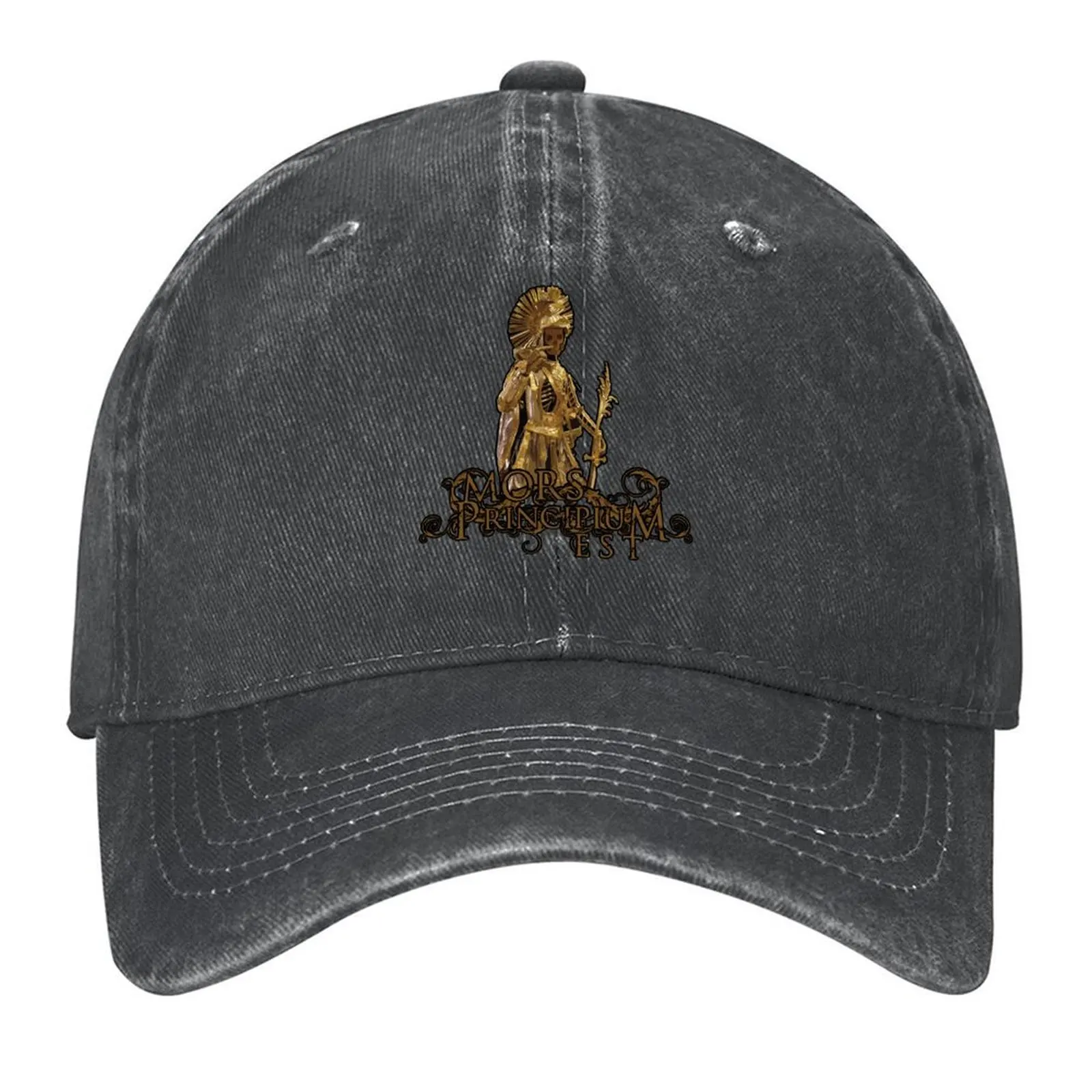 

Mors Principium Est Skeleton Baseball Cap Luxury Hat hiking hat Golf Hat Man Streetwear Men Golf Wear Women's