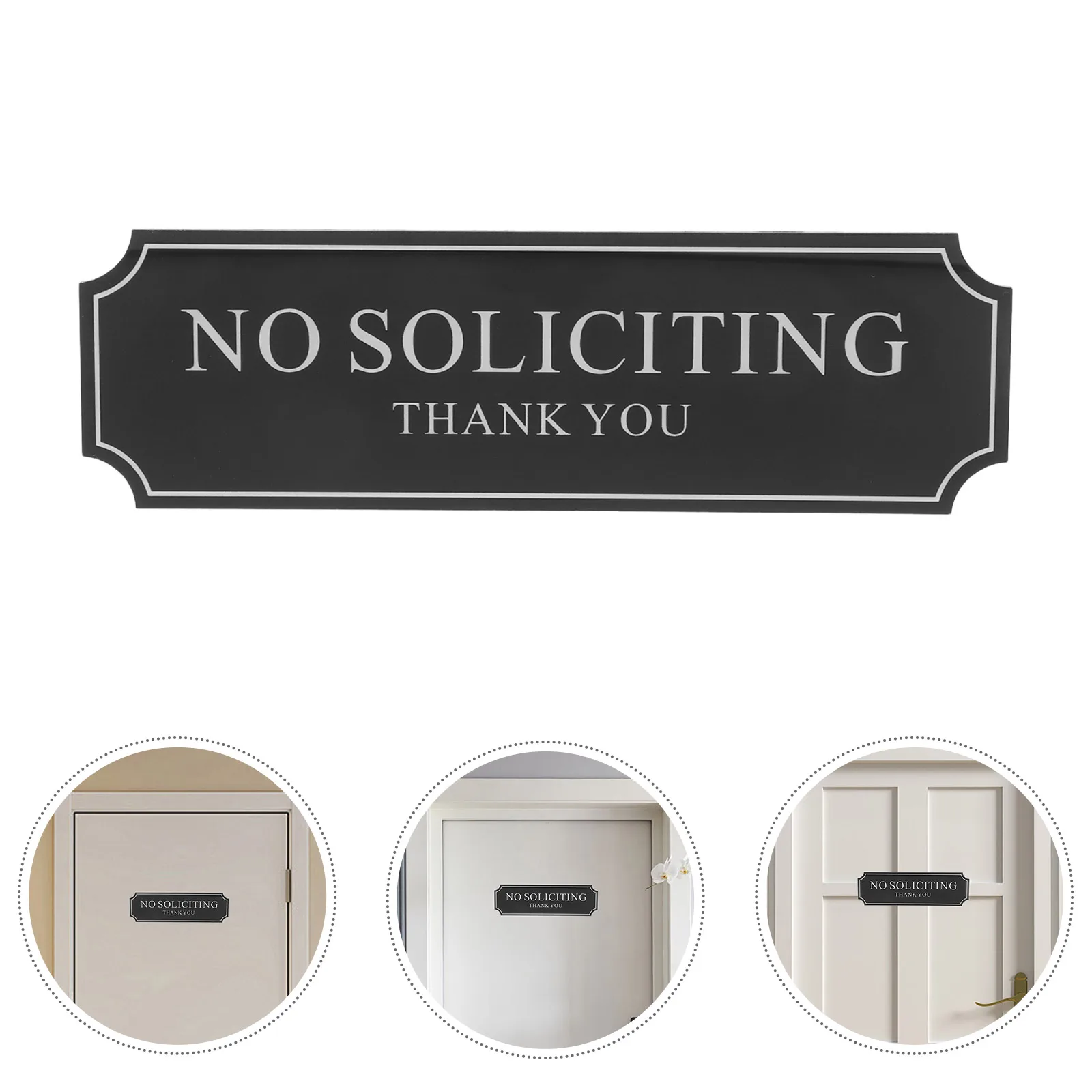 

Soliciting Adhesive Acrylic No Solicitation Sticker Front Door Home Office Store Self-Adhesive Visible No Solicitors