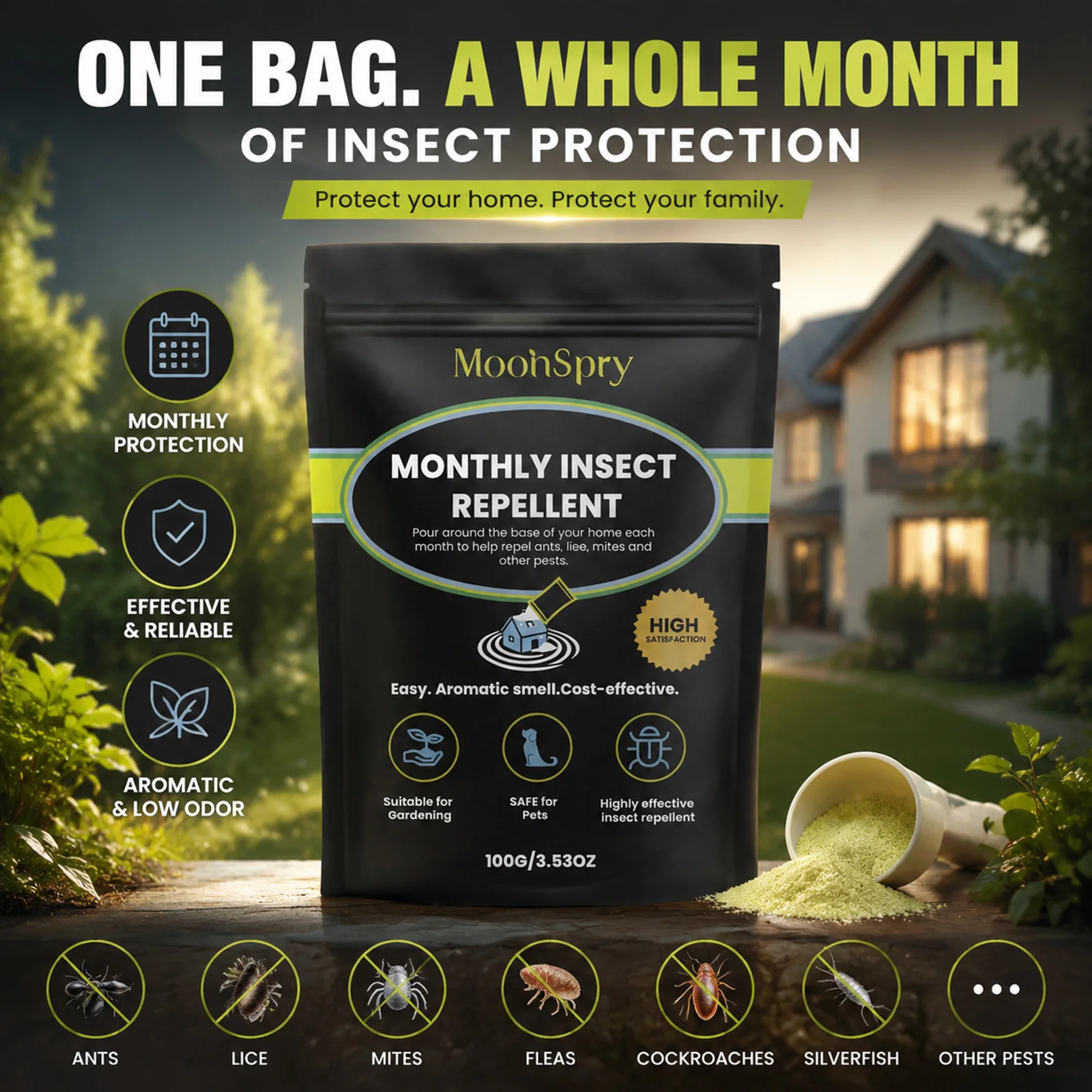 Aromatic Insect Repellent Powder for Home Use