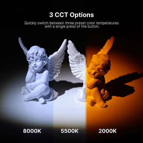 Imagen 2 del producto Ulanzi LM07 linterna de videografía luz de fotografía con zoom bicolor brillo regulable Videolight 2000-8000K CCT para exteriores