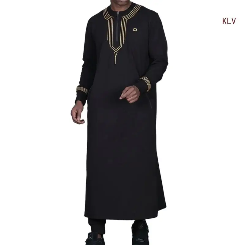 

Man Arabian Kaftan Thobe Robe Long Gown, Man Arabian Robe Kaftan Thobe Long Gown Islamic Kaftan Robe with Long Sleeve