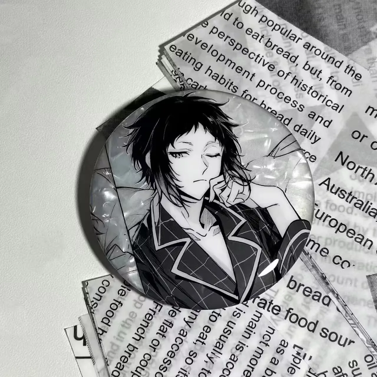 "Bungo Stray Dog"، "Atsushi Nakajima، Ryunosuke Akutagawa" شارة محلية الصنع هدية بروش مزخرفة محيطية