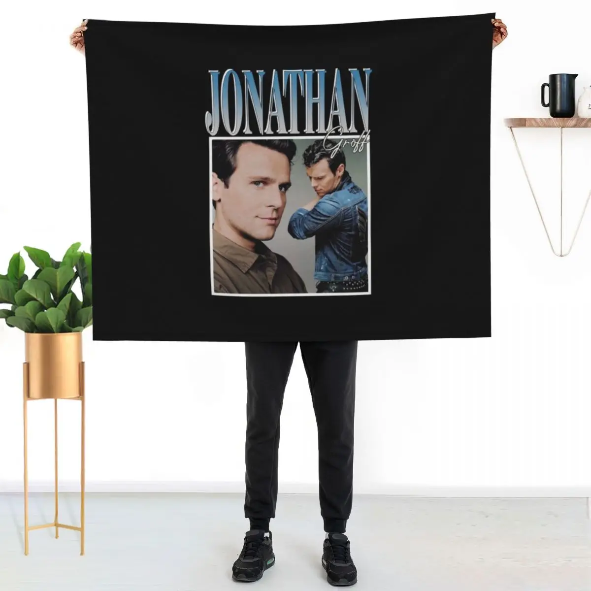 

Jonathan Groff Throw Blanket Cozy Warm Blanket for Bed Room Decor