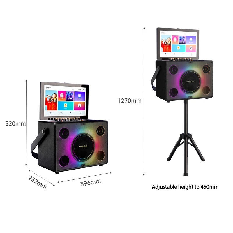 90W Driver Unit Siren and Alarm Horn 14in Touch Screen Best Karaoke Speaker Machines