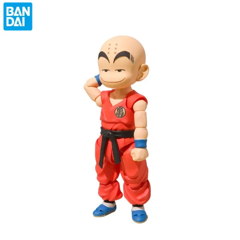 Genuine Bandai Dragon Ball S.H.Figuart Shonen Krillin SHF Movable Figure 15 Cm PVC Toy Gift Model Collection Series