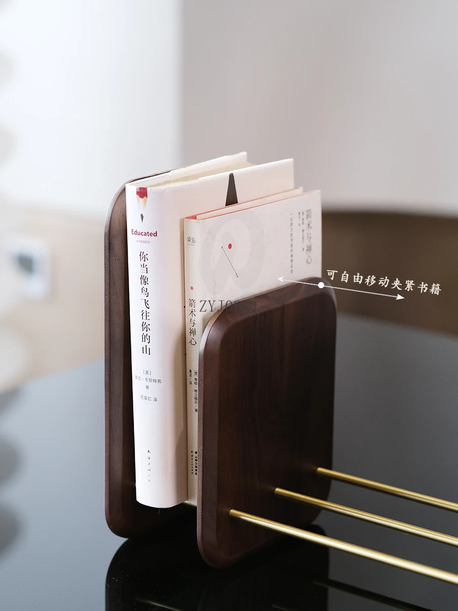 *Black Walnut Bookstand Desk Desk Desktop Storage Shelf File Rack