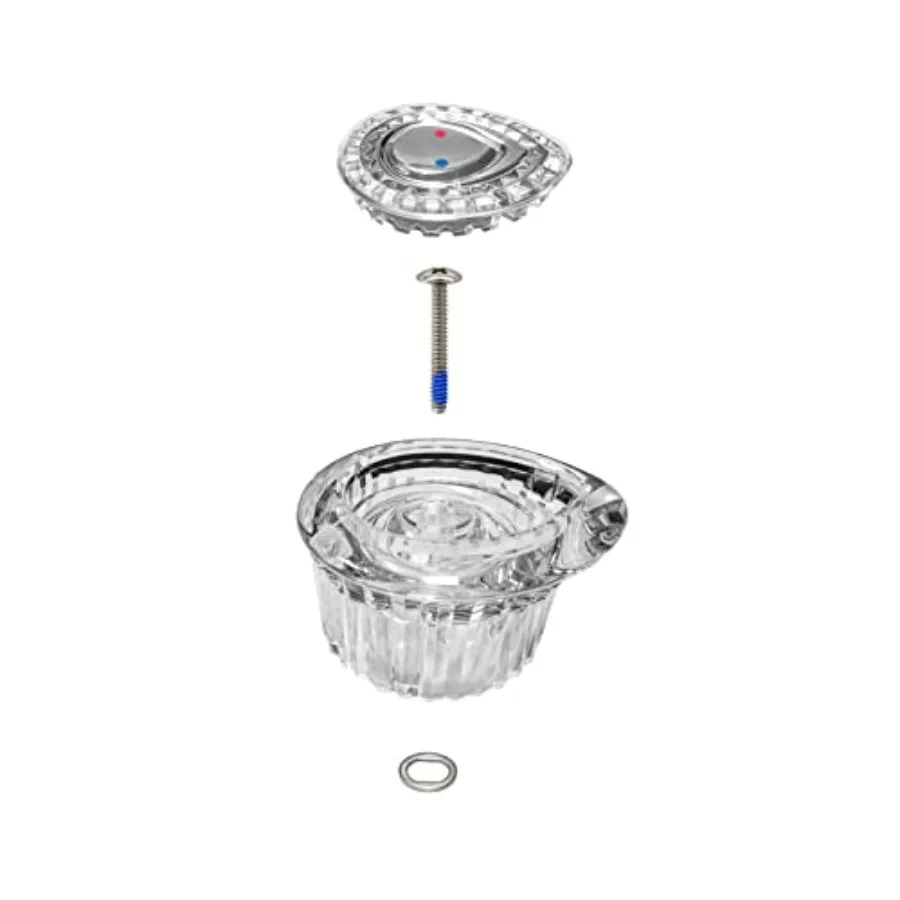 

Replacement 100710 for Moen Posi-Temp One-Handle Tub and Shower Knob Handle Kit, White and Knob Insert