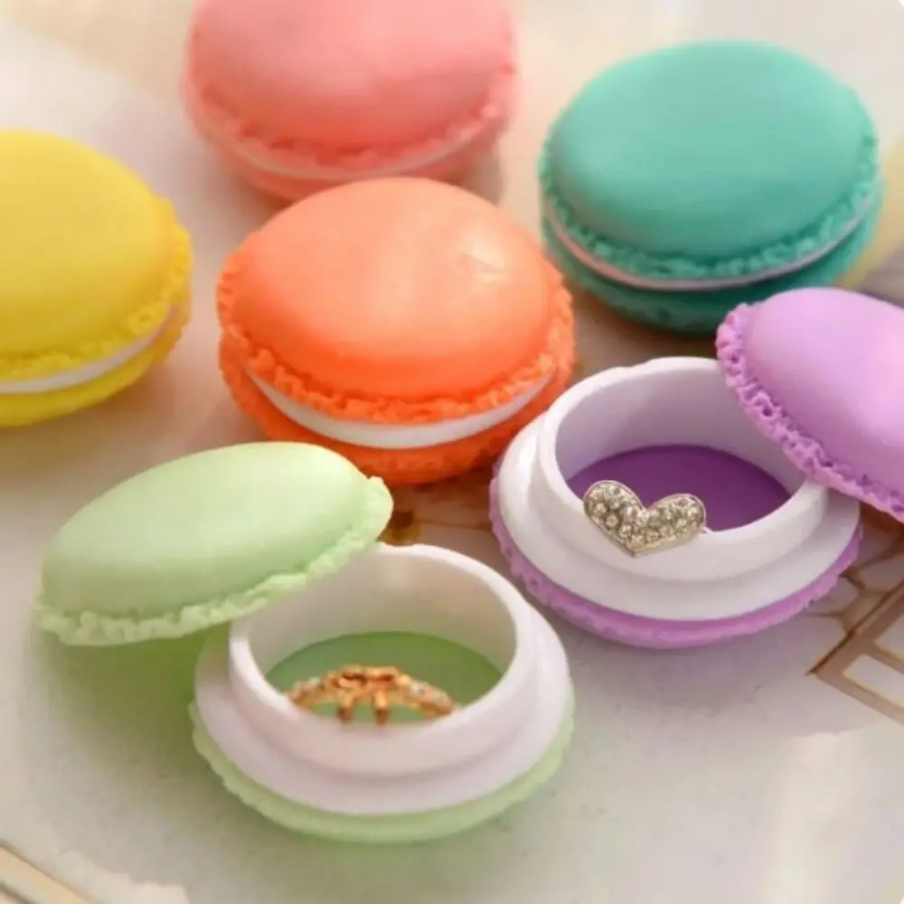 

Portable Candy Color Macaron Jewelry Box Moisture-proof Dust-proof Mini Storage Box Cute Round Medicine Box Cosmetic Accessories