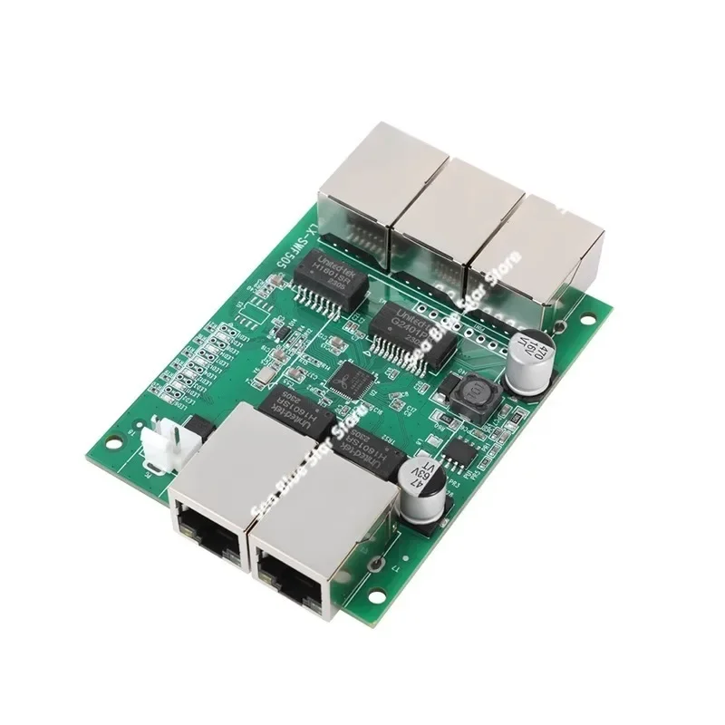 

LX-SWF505-1 5-портовый модуль коммутатора 100M JL5105 дополнительный стандартный источник питания POE 3 + 2 передних и задних сетевых портов 12-53 В