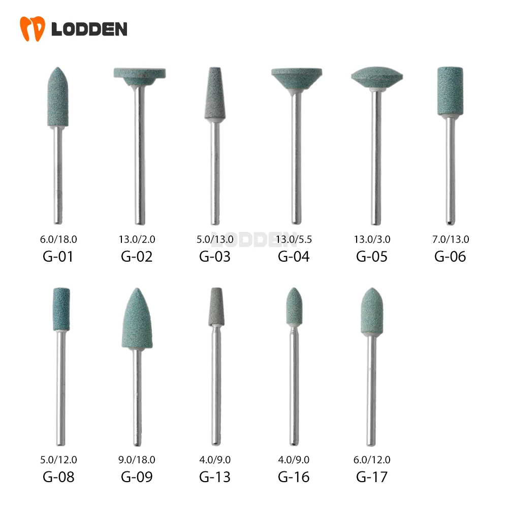 

LODDEN 100 шт. HP установленные зеленые камни стоматологические для контура Ceraminc 2,35 мм полировальные инструменты средние стоматологические шлифовальные материалы
