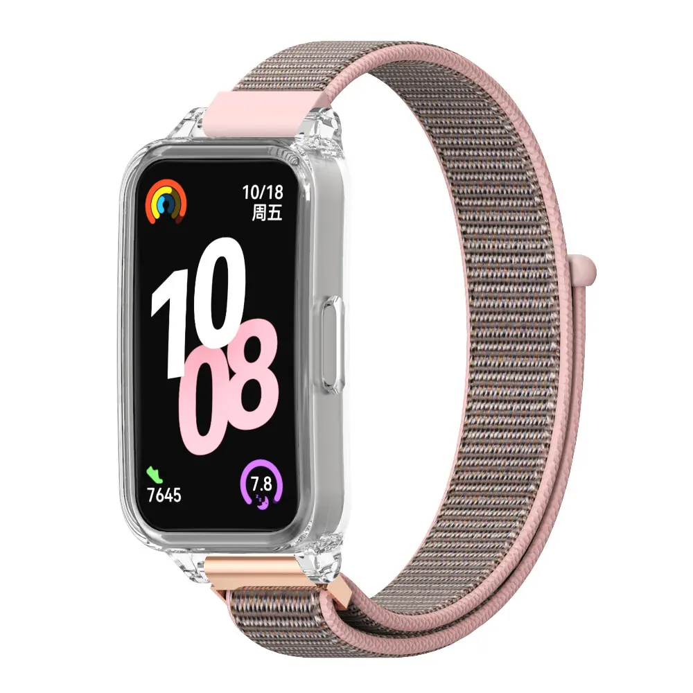 Correa pulsera para Huawei Band 10 9 8 con estuche de TPU Protector de pantalla de reemplazo Circunferencia de muñeca pequeña Correa de reloj para niñas y mujeres