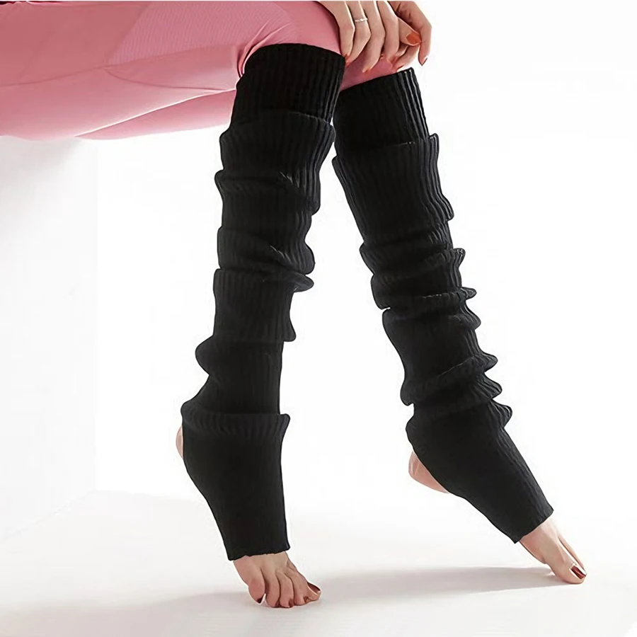 USHINE Classic Knit Leg Warmers Rib-Knit Knee-High Leg Warmer Socks Women's Stockings Knitted knee high socks for comfort