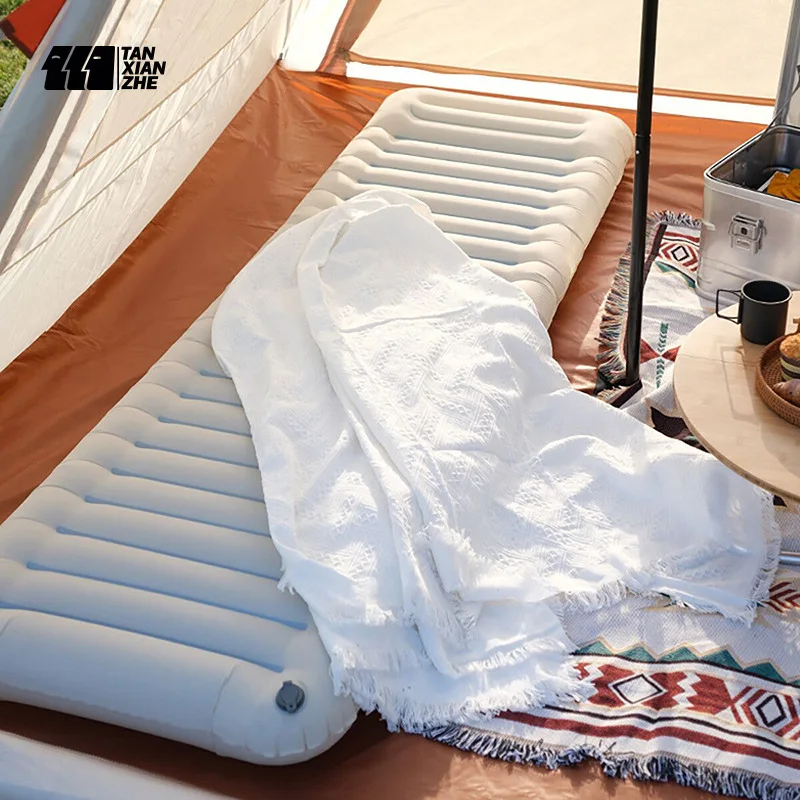 Double Self Inflating Camping Sleeping Pad, Thick Air Bed for Tent