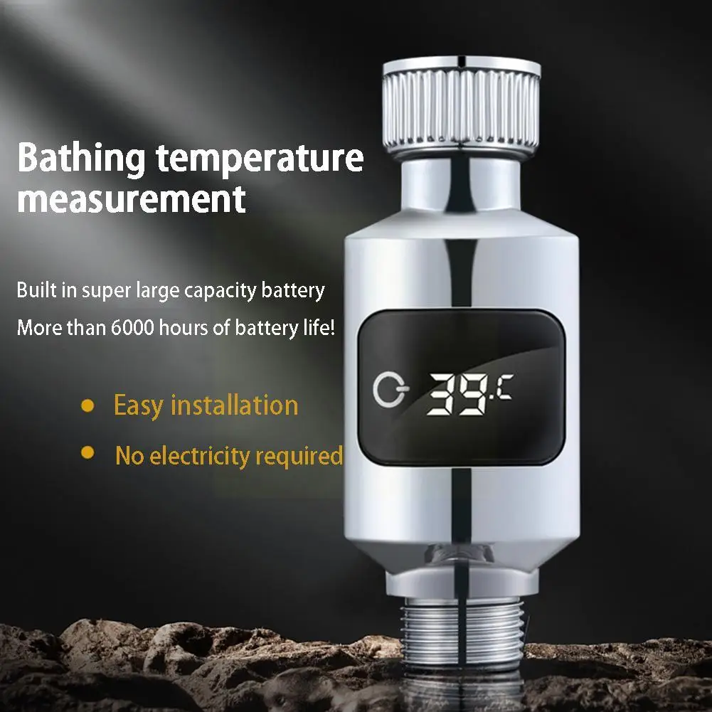 Shower Head Water Temperature Monitor Electricity LED Meter Shower Home Bathing Thermometer Water Temperature Display Fauce M5S5