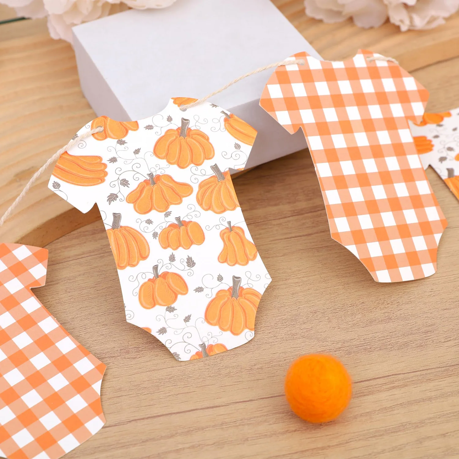 Little Pumpkin Bodysuit Baby Shower Banner Little Pumpkin On The Way Hanging Garland Fall Party Harvest Gender Reveal Decor