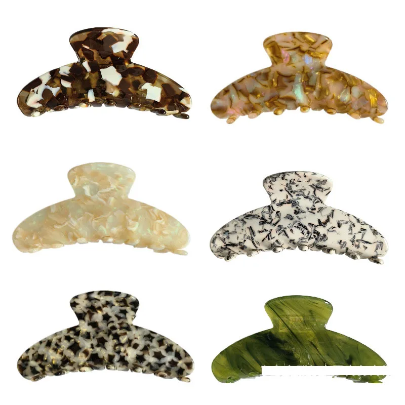 French Style High End 10CM Acetate Hair Claw Simple Retro Elegant Large Shark Clip Hair Accessories