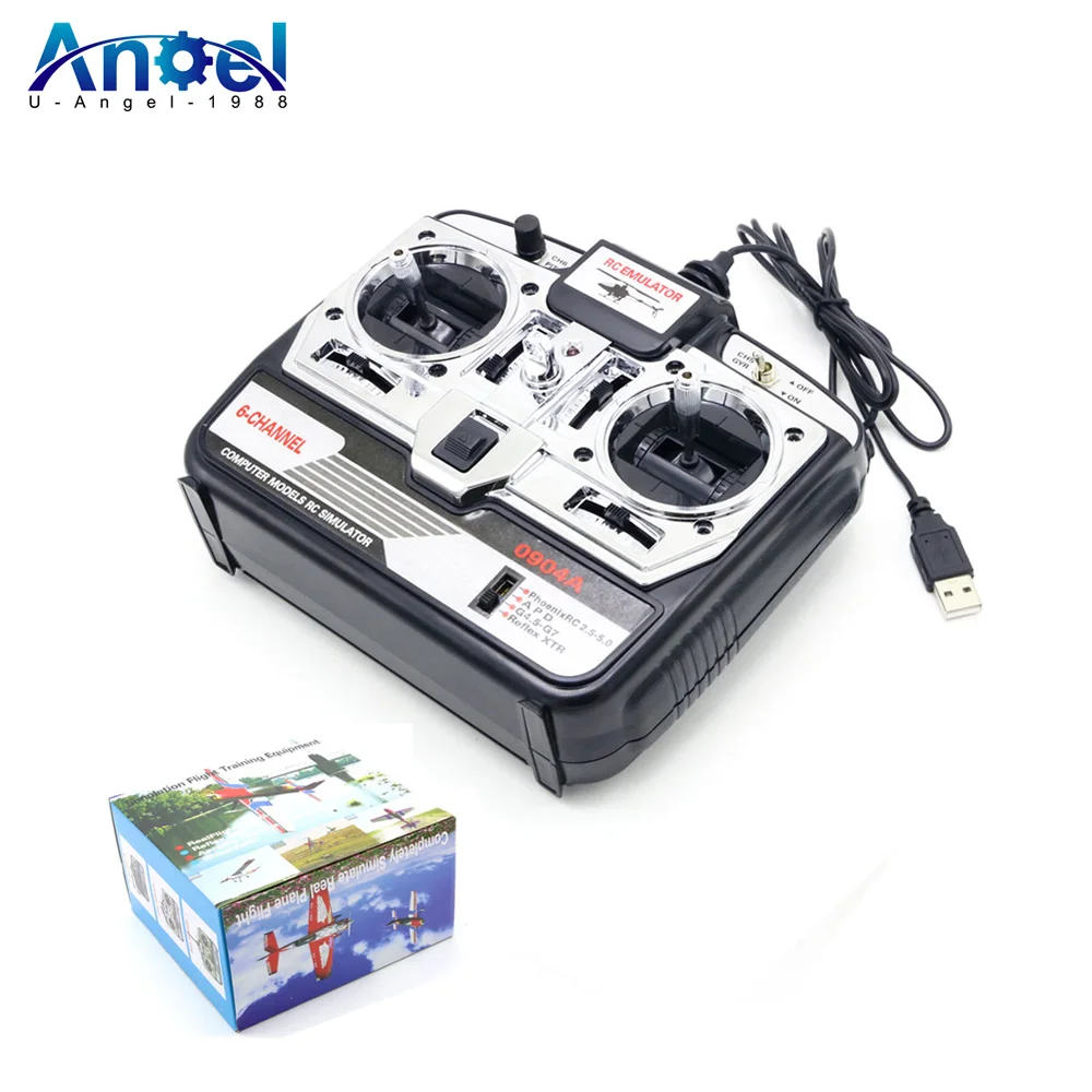 6CH RC Simulator JTL-0904A support Real RF7 G7 Phoenix 5.0 XTR remote control helicopter fixed-wing drone (MODE2)
