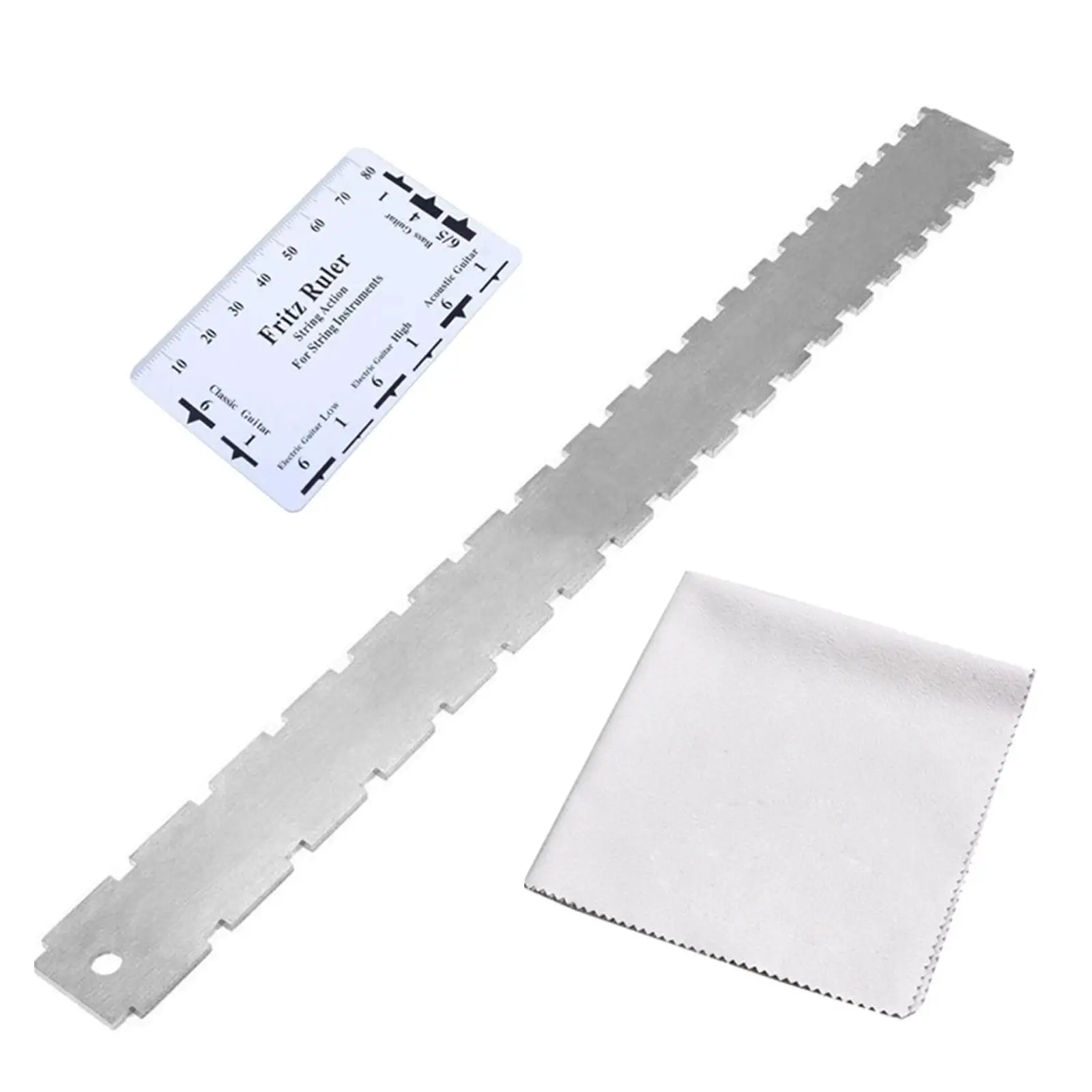 Guitar Neck Notched Straight Ruler String Actions Gauge Ruler Fret Guitar Level Luthier Tool for Acoustic Bass Electric Guitar